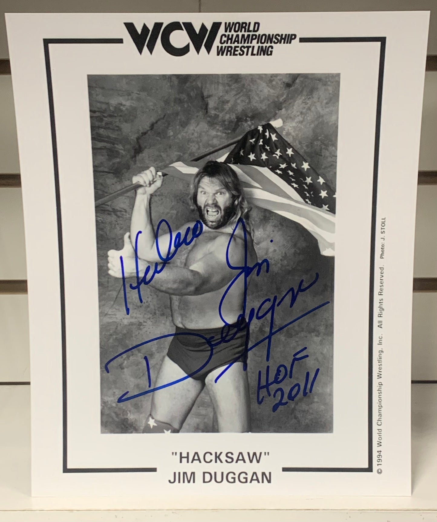Hacksaw Jim Duggan Signed 8x10 Photo COA