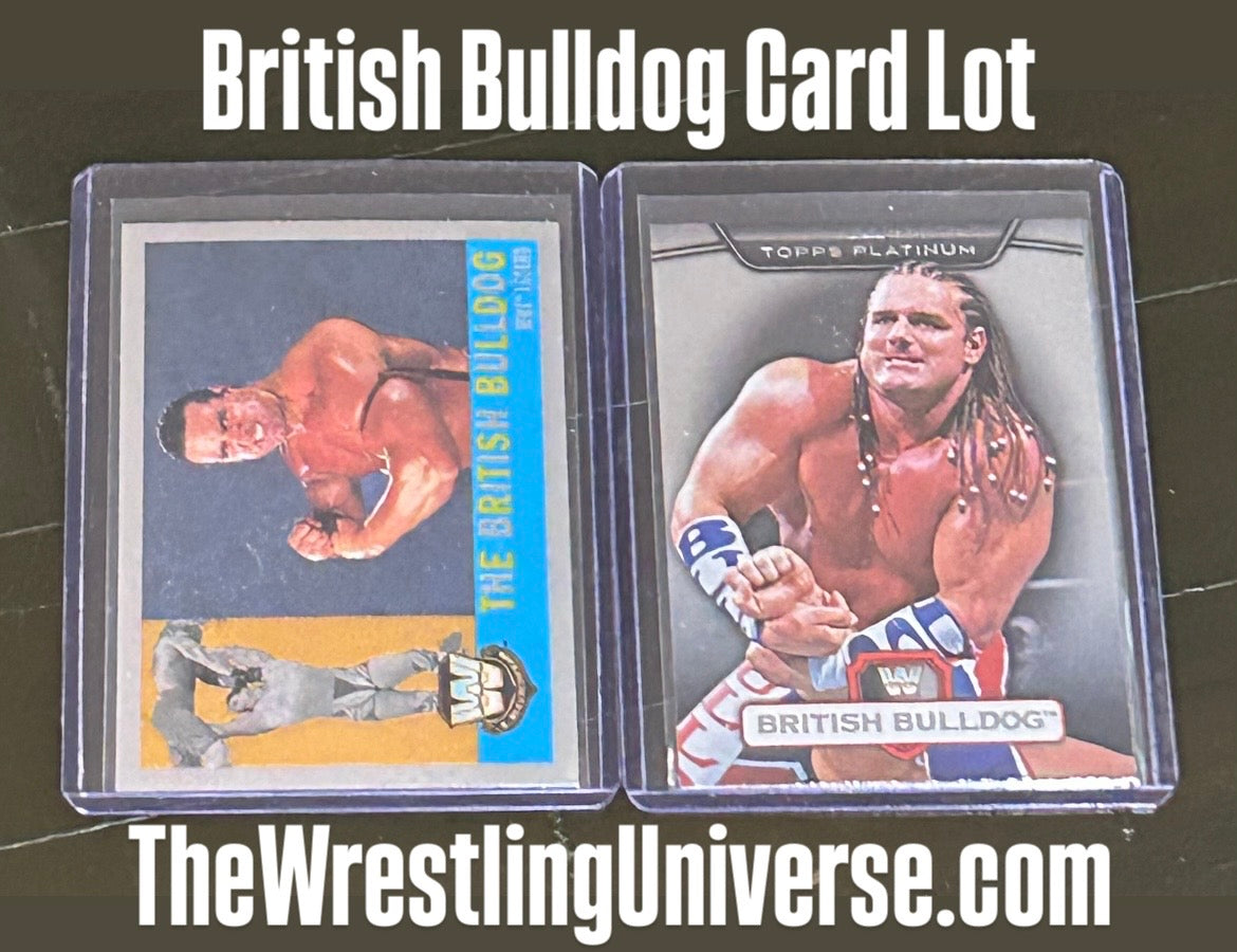 * British Bulldog WWE Card Lot (2 Different Cards)
