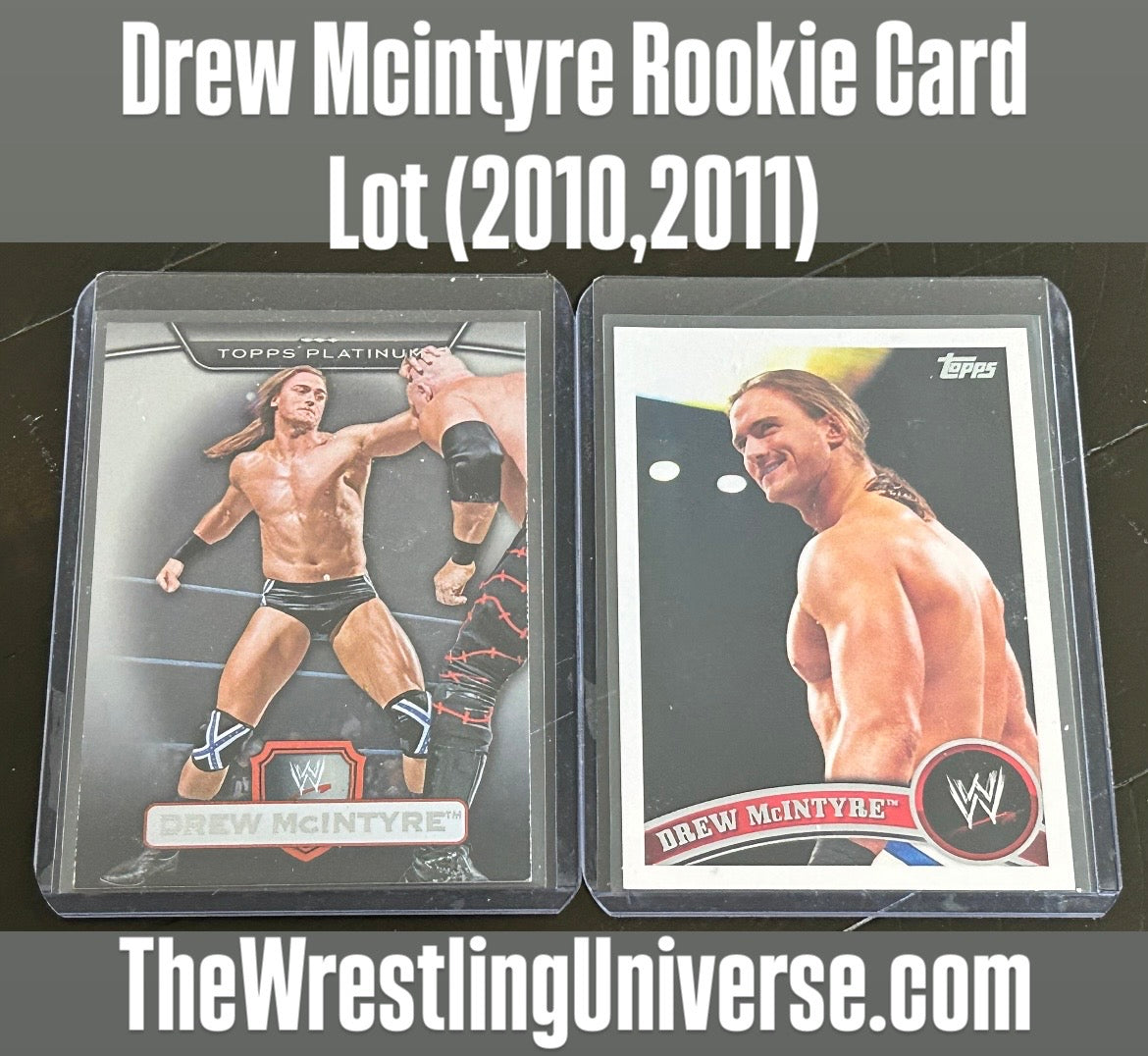 Drew McIntyre Rookie (2010) & 2011 Card Lot (2 Different Cards)