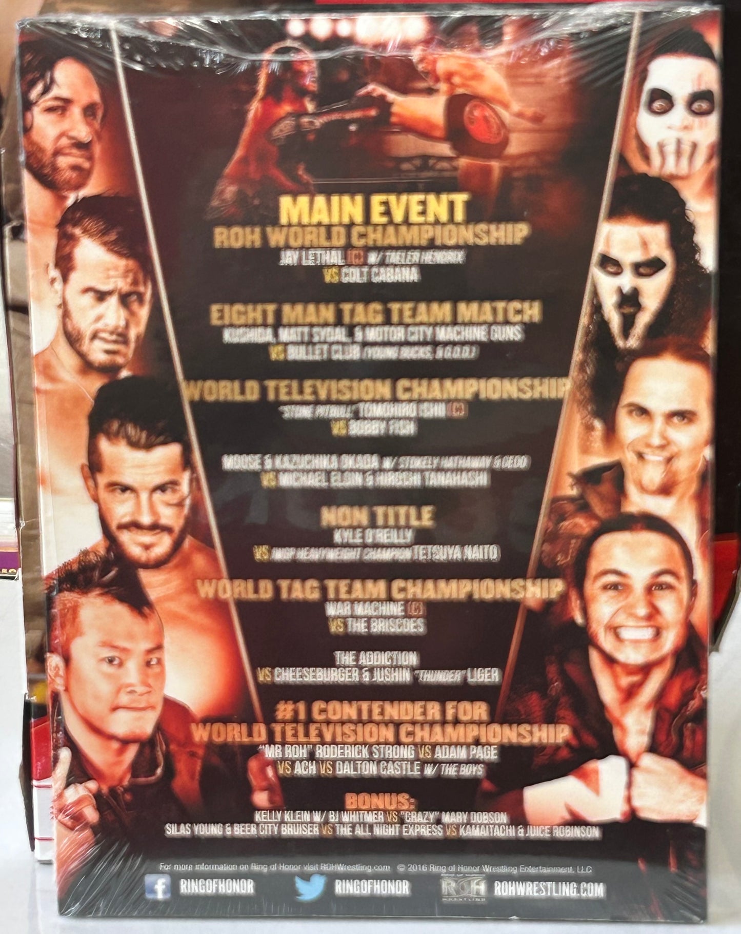 ROH Ring of Honor DVD (Sealed) “Global Wars” 5/8/2016 (Jay Lethal, Kushida, Young Bucks)