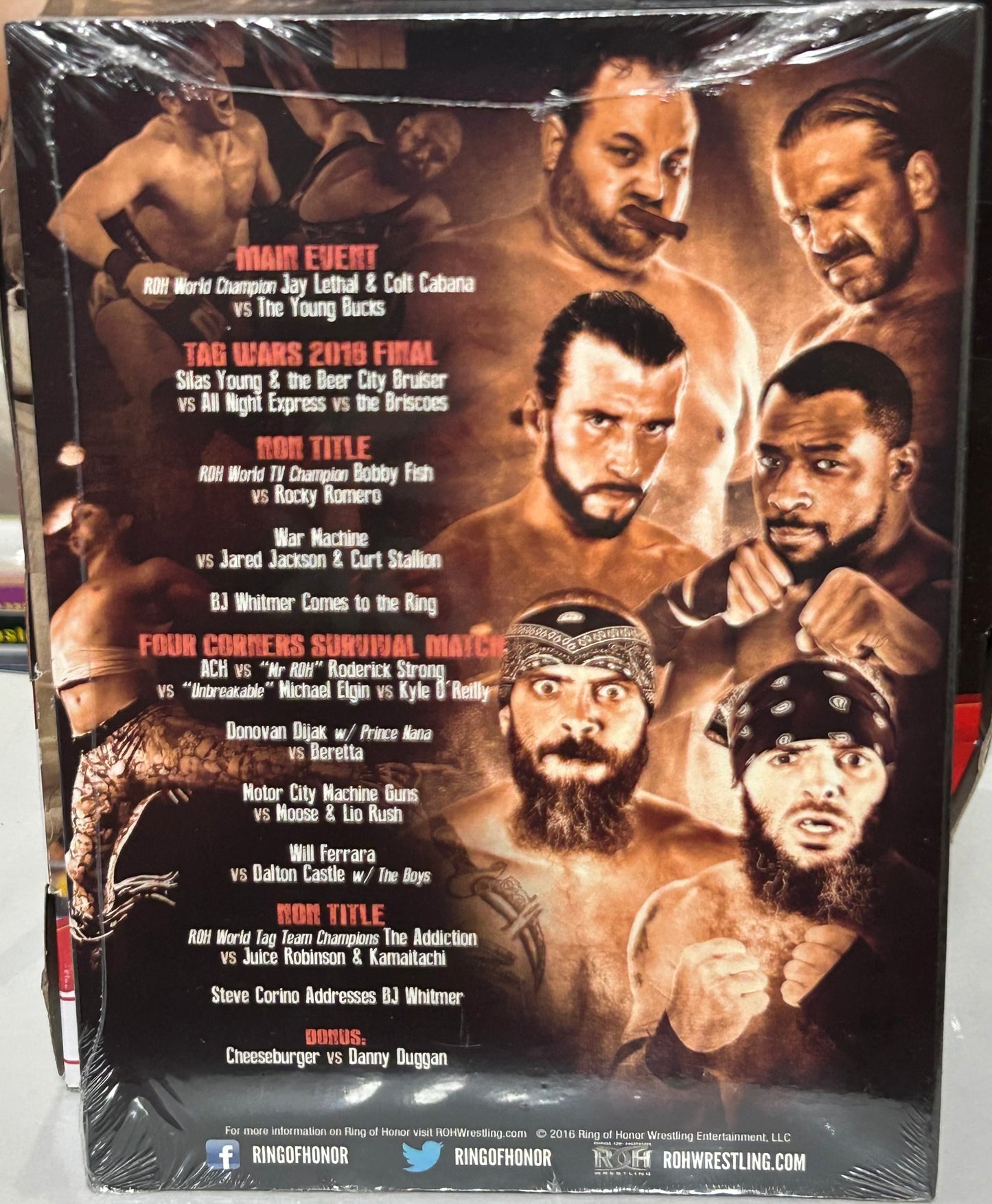 ROH Ring of Honor DVD (Sealed) “Road To Best In The World” 6/12/2016 (Briscoes, Jay Lethal, Young Bucks)