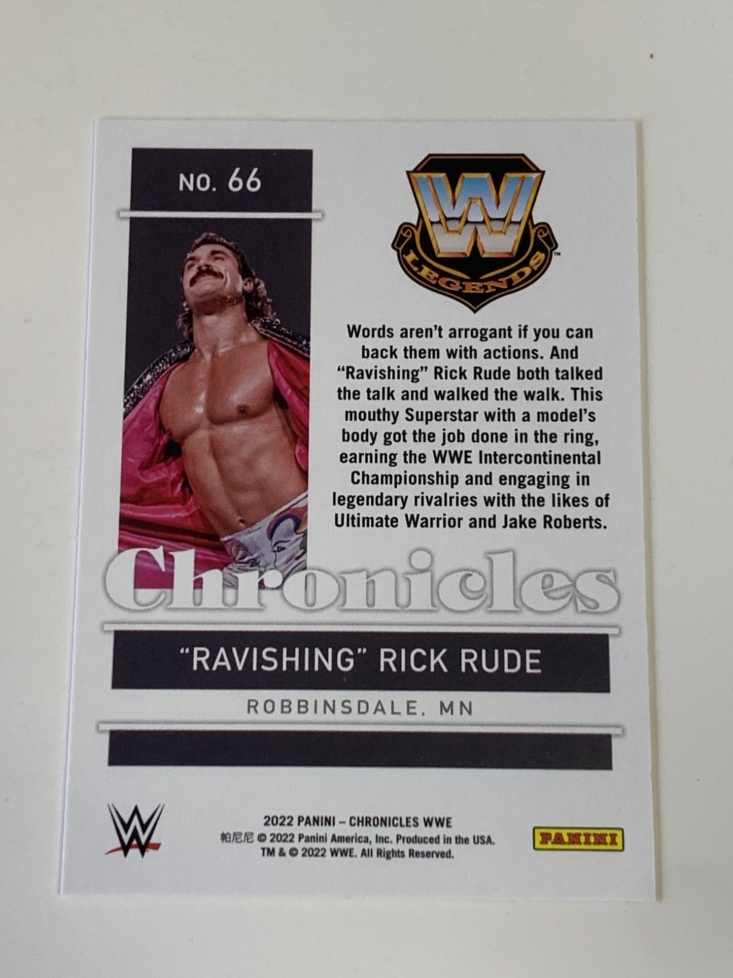 Ravishing Rick Rude 2023 Panini Chronicles Card