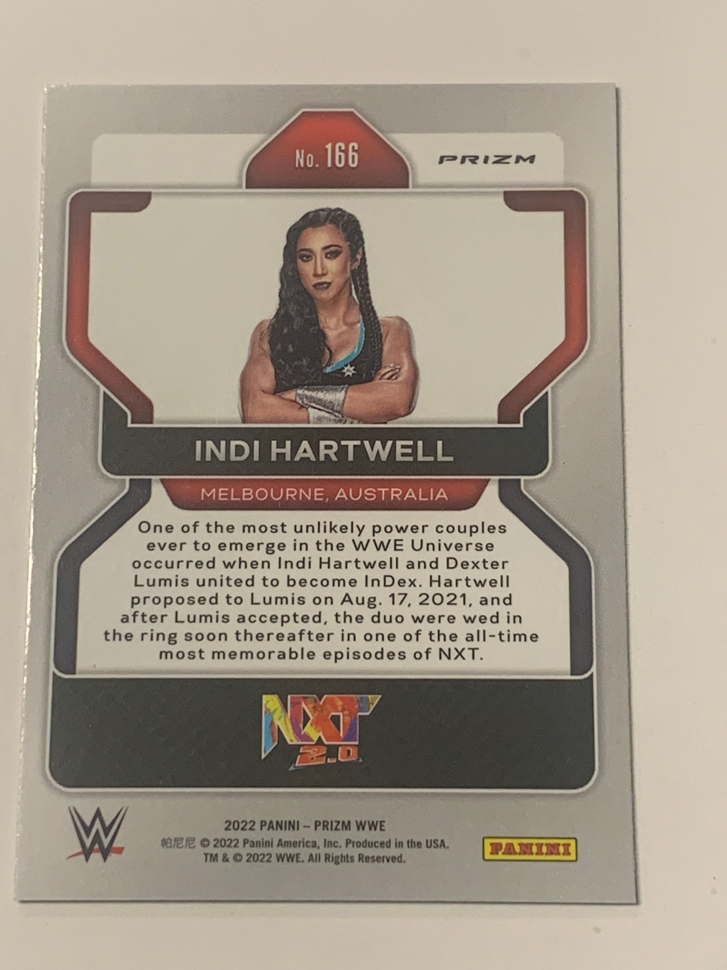 Indi Hartwell 2022 WWE Panini Prizm RED, WHITE & BLUE