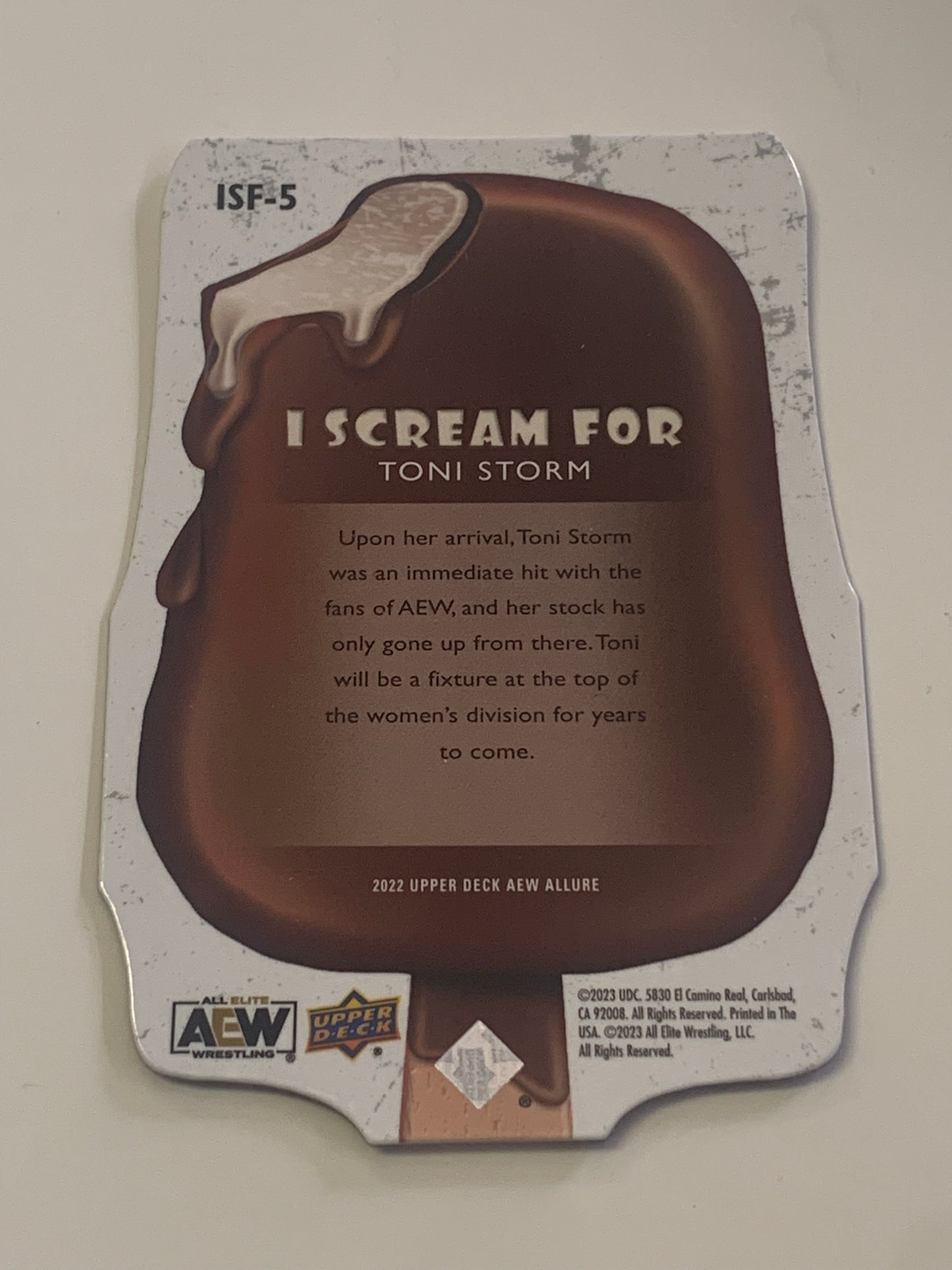 Toni Storm 2022 AEW Upper Deck Allure “I Scream For” Insert Card