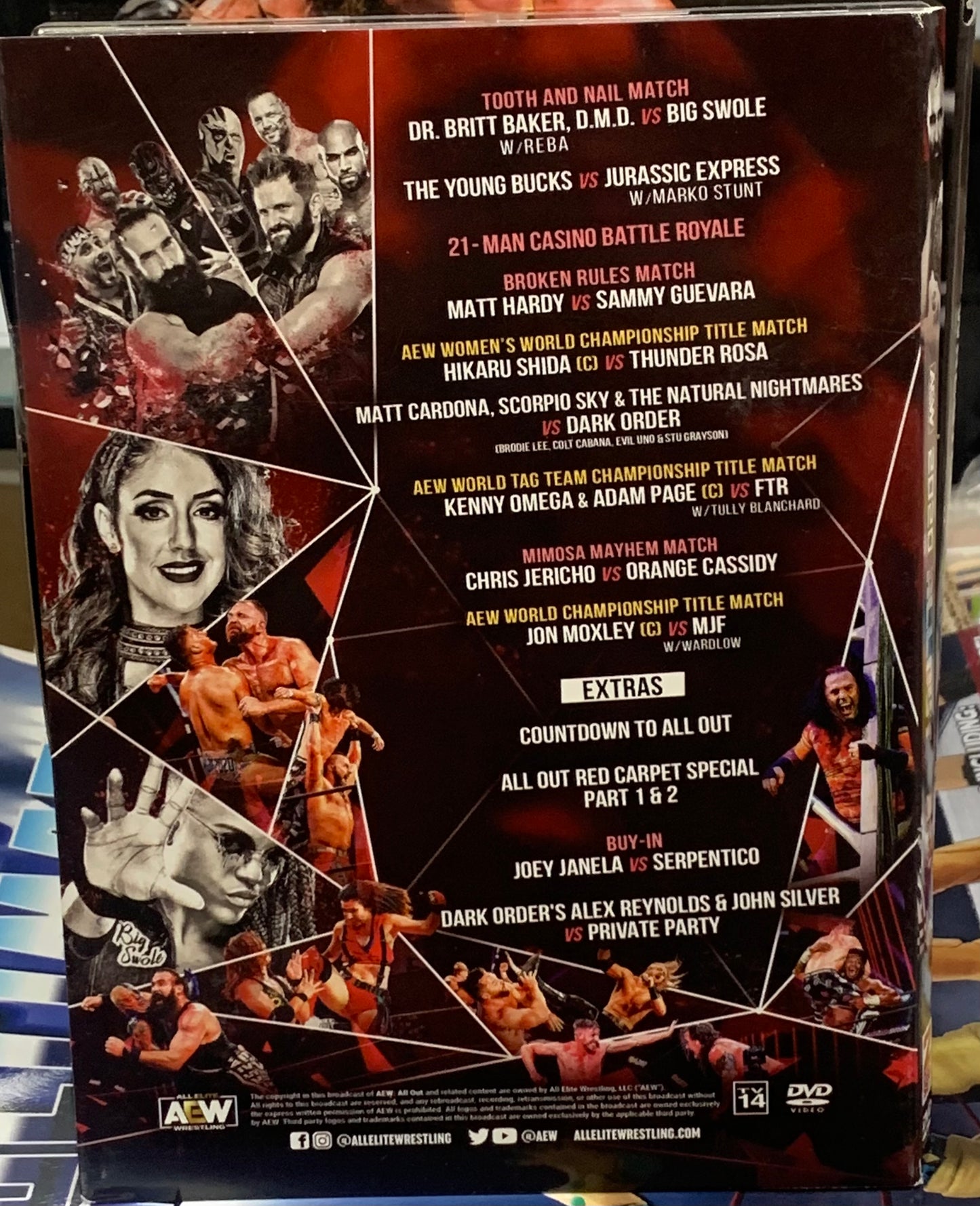 AEW DVD “ALL OUT 2020” (2-Disc Set) MJF, Moxley, Jericho)