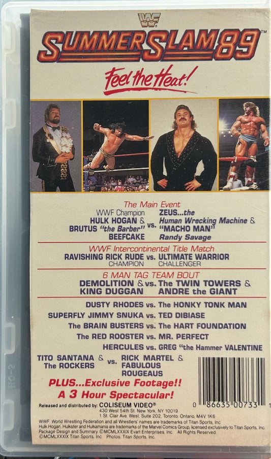 * WWF WWE Summer Slam 1989 Official VHS (Coliseum Home Video)
