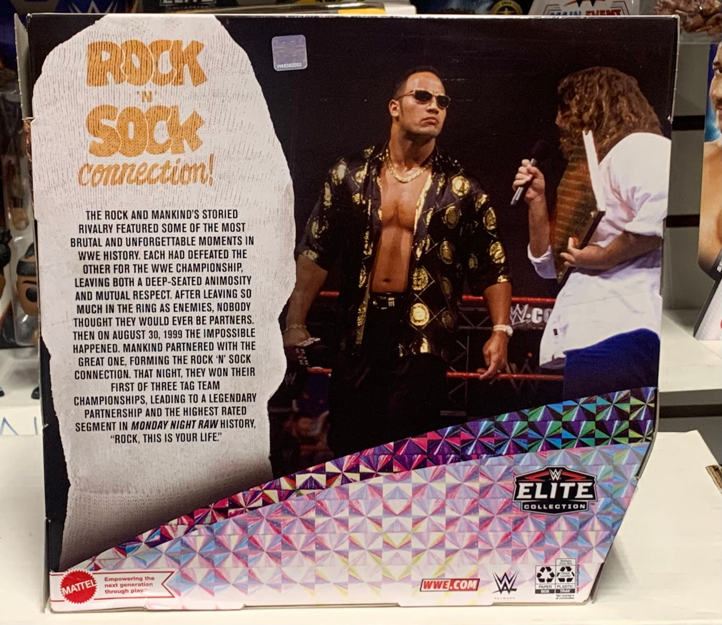 The Rock & Mankind WWE Mattel Elite Figure 2-Pack Rock n’ Sock Connection