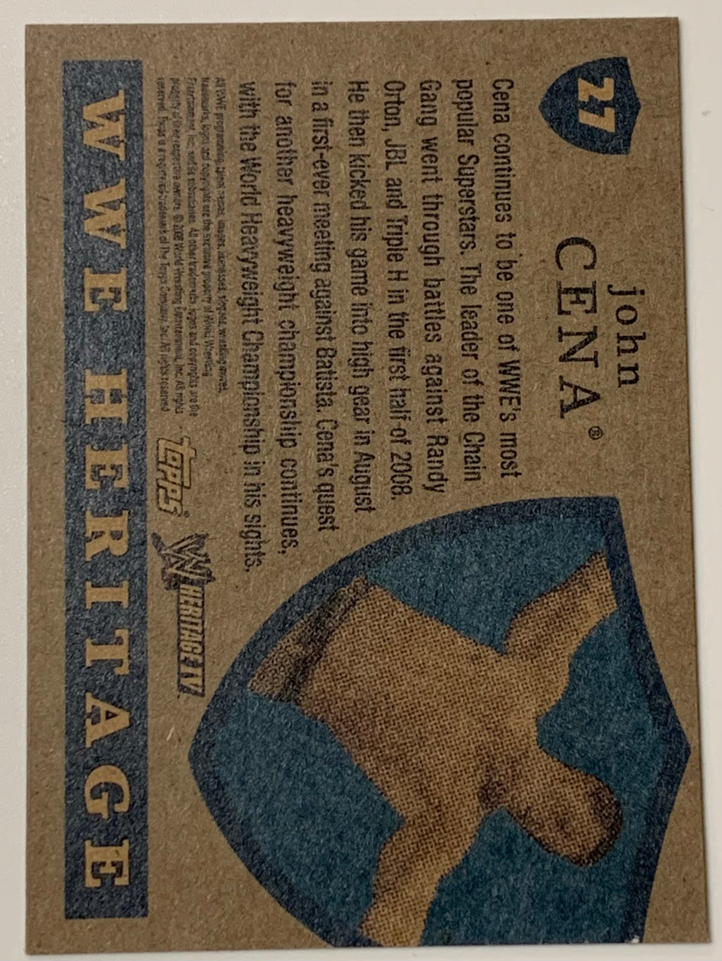 John Cena 2008 WWE Topps Heritage Card