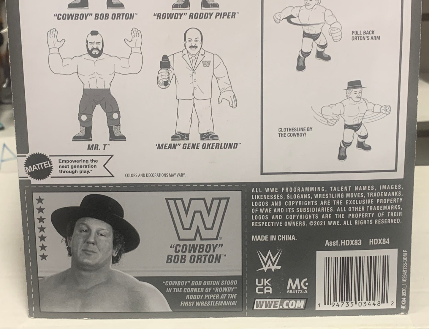 Cowboy Bob Orton SIGNED WWE Mattel Retro Action Figure COA