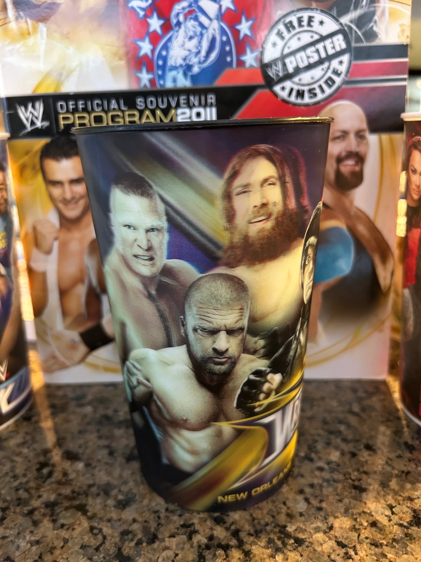 * WWE Wrestlemania 30 Official Collectibles Cup (Lesnar, Triple H, Hulk Hogan, Cena & more)