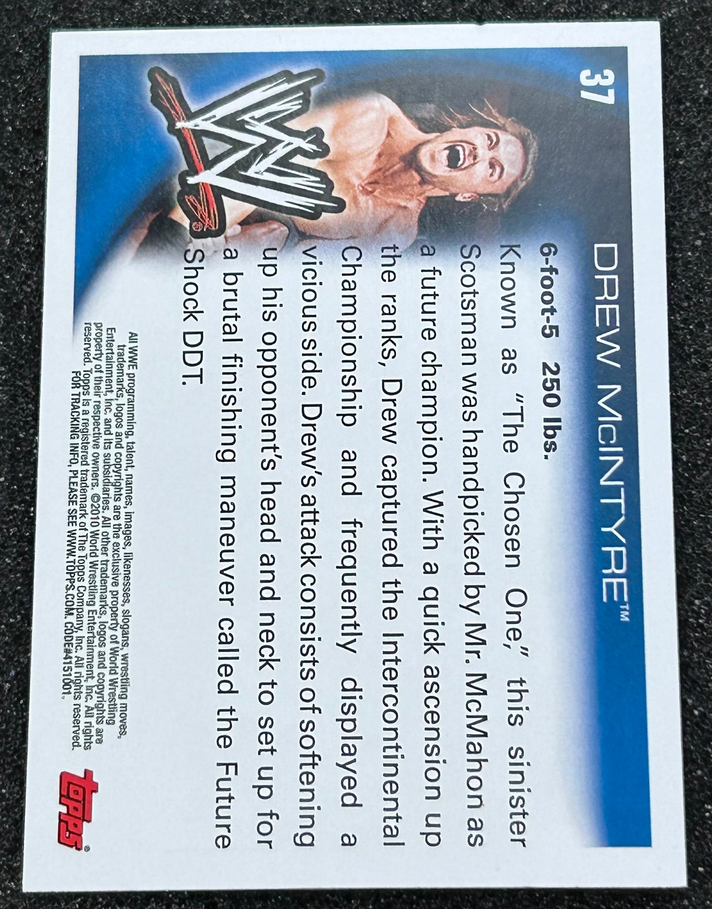 * Drew McIntyre 2010 WWE Topps ROOKIE Card