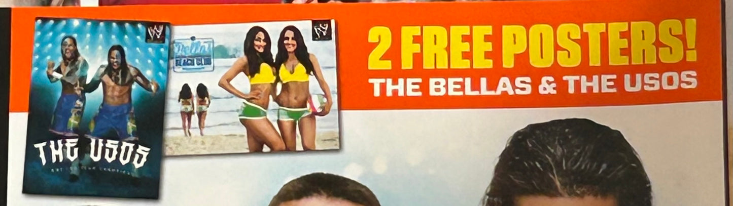 * WWE Magazine August 2014 (2 Posters Inside The Uso’s & The Bella Twins)