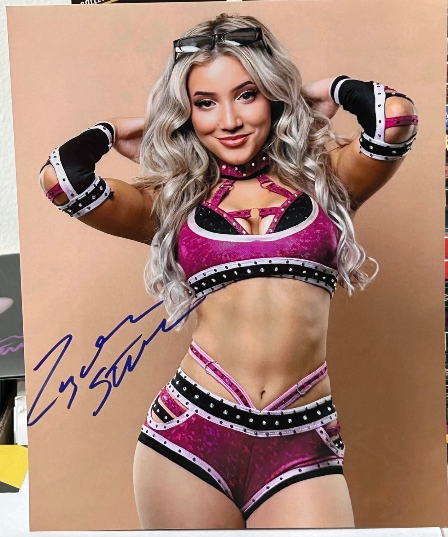 Zayda Steel Signed 8x10 Color Photo WWE ID, GCW (Comes w/COA)