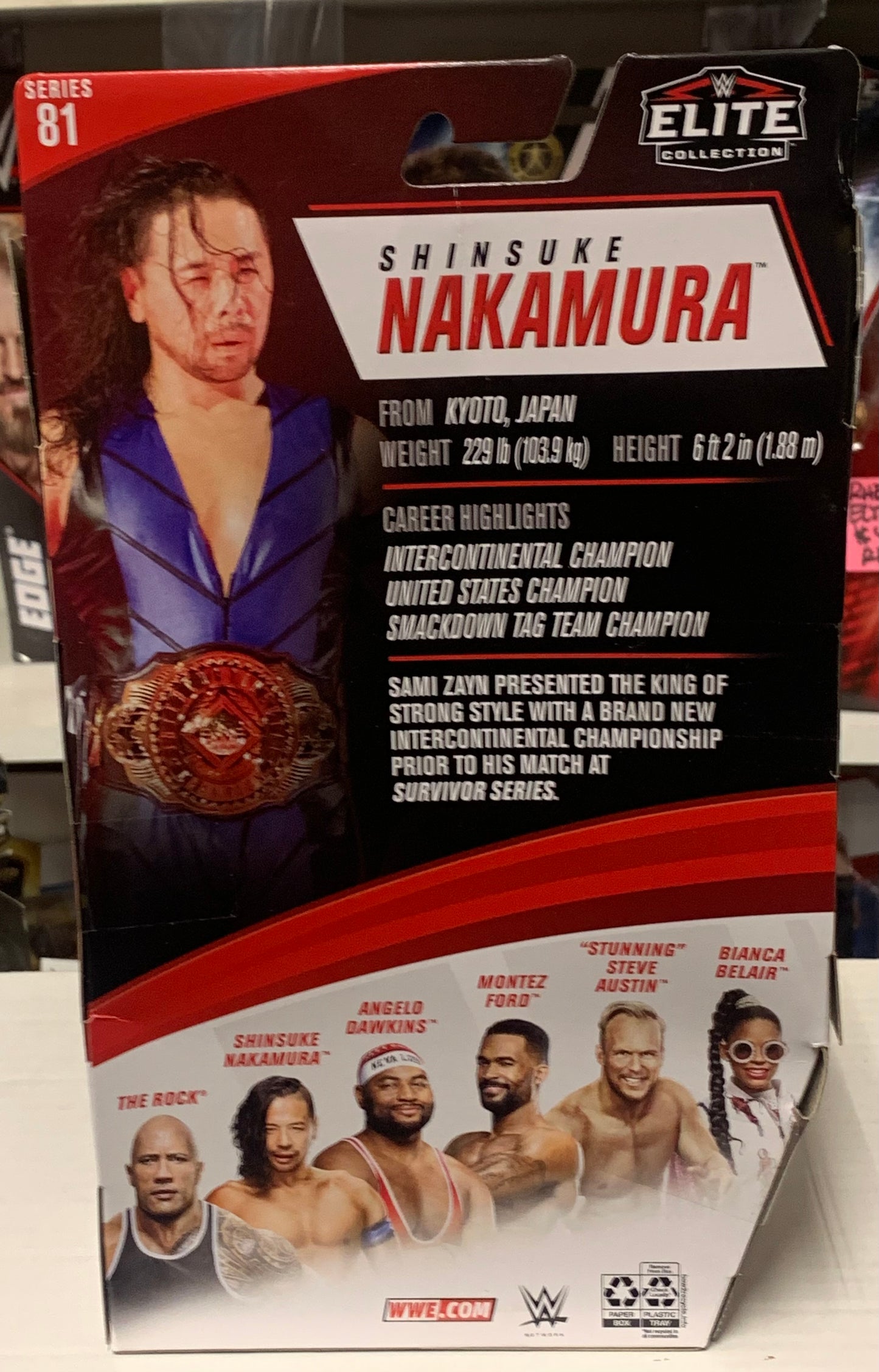 Shinsuke Nakamura WWE Mattel Elite Series 81 Action Figure with Belt