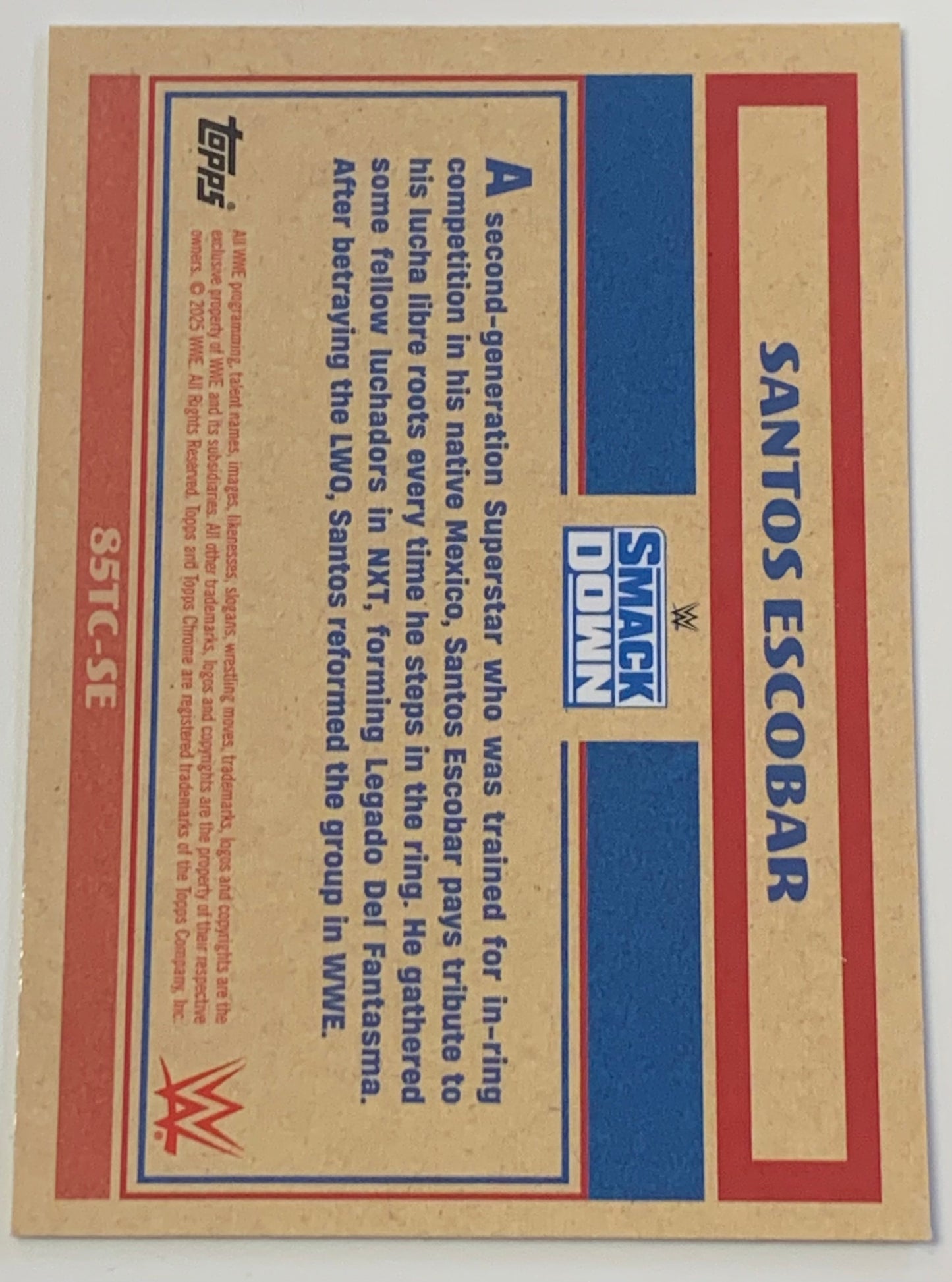 Santos Escobar 2025 Topps Chrome “85 Topps Chrome” Insert Card