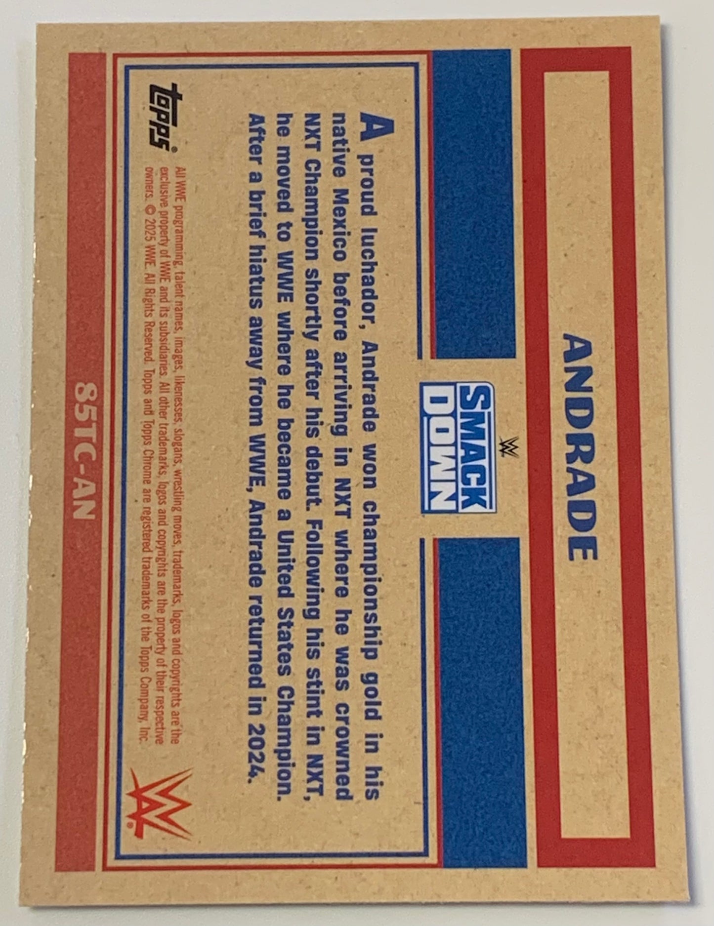 Andrade 2025 Topps Chrome “85 Topps Chrome” Insert Card