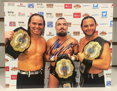 Marty Scurll Signed 8x10 Color Photo w/ The Young Bucks (Comes w/ COA)