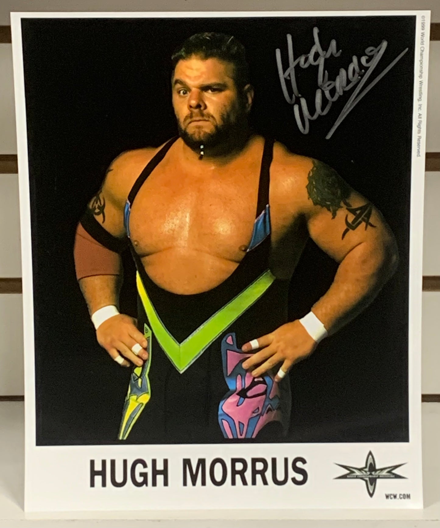 Hugh Morrus WCW Signed 8x10 Color Photo COA