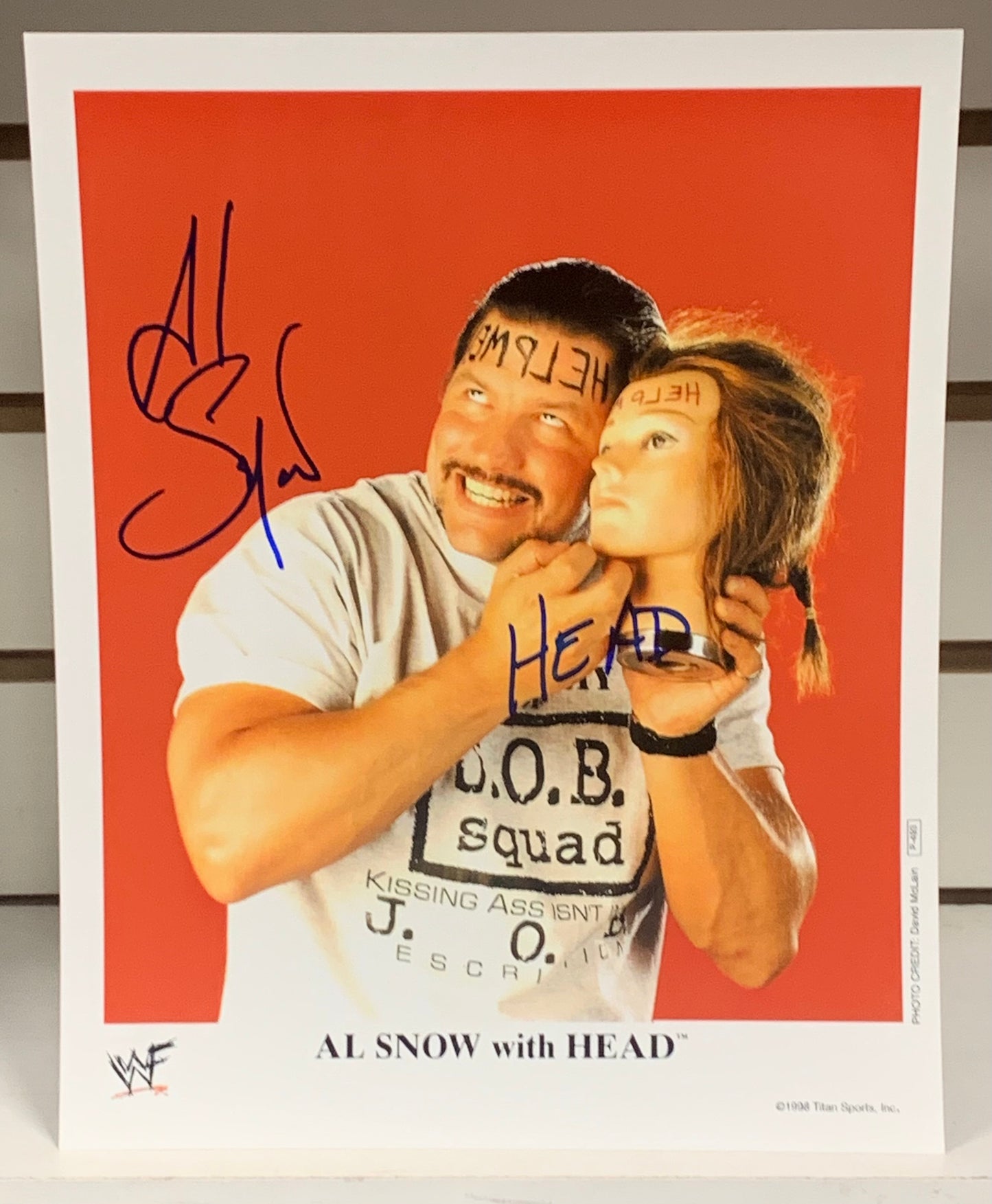 Al Snow w/ Head Signed 8x10 Color Photo COA