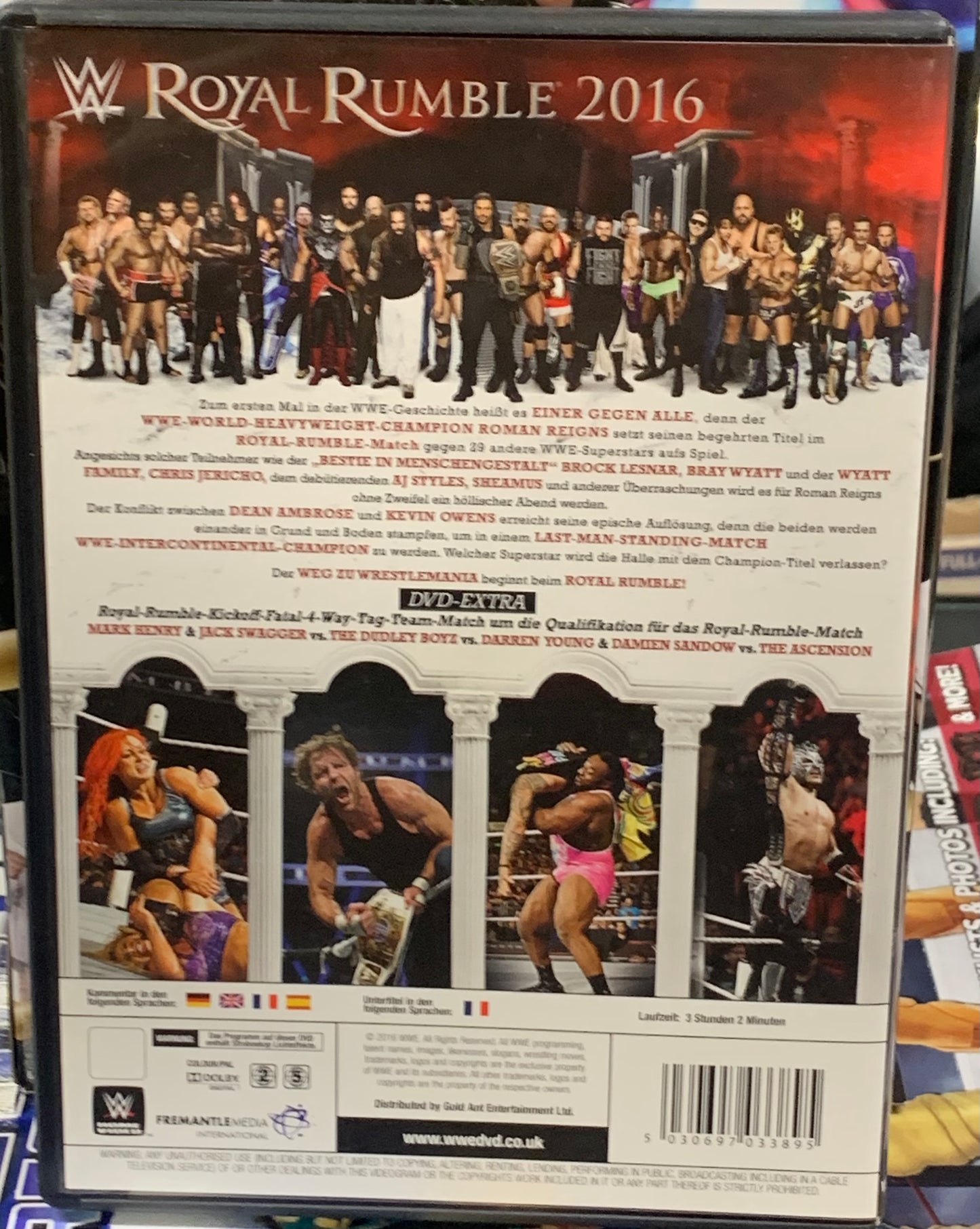 WWE DVD “Royal Rumble 2016 (Brock Lesnar, Triple H, Reigns)