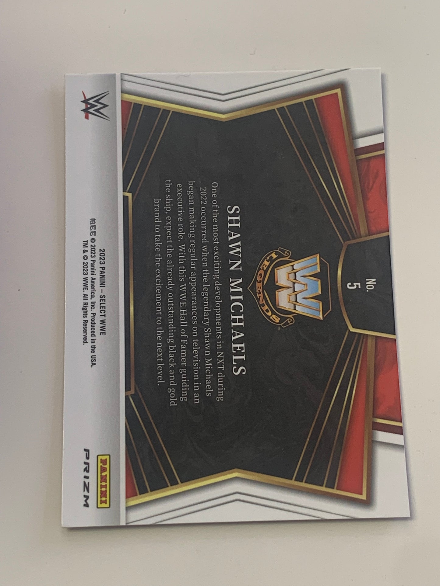 Shawn Michaels 2023 WWE Mattel Select “Snapshots Silver Splash” Refractor Card!!!