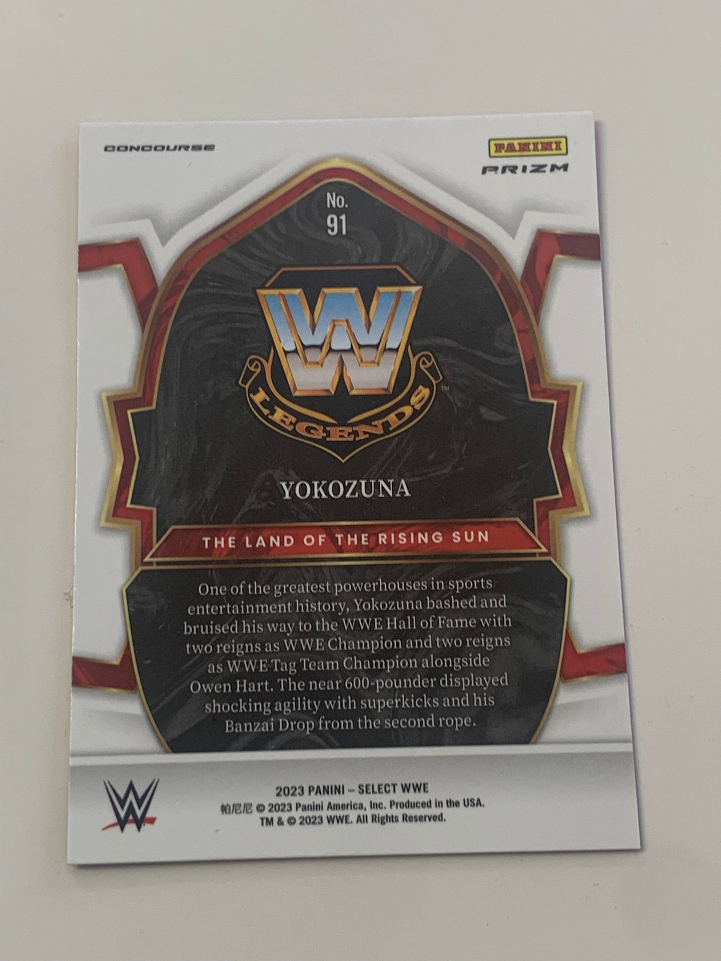 Yokozuna 2023 WWE Mattel Select “Orange Flash Prizm” Refractor Card!!!