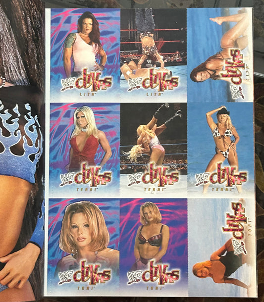 * WWE Divas 2001 Magazine (Set of 9 Cards Inside)