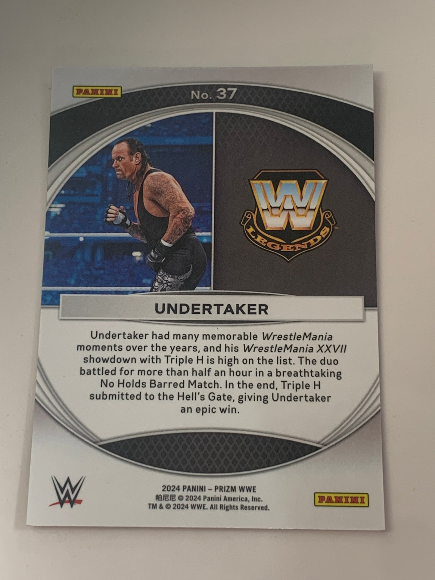 The Undertaker 2024 WWE Panini Prizm “Wrestlemania Moments” Card!!!