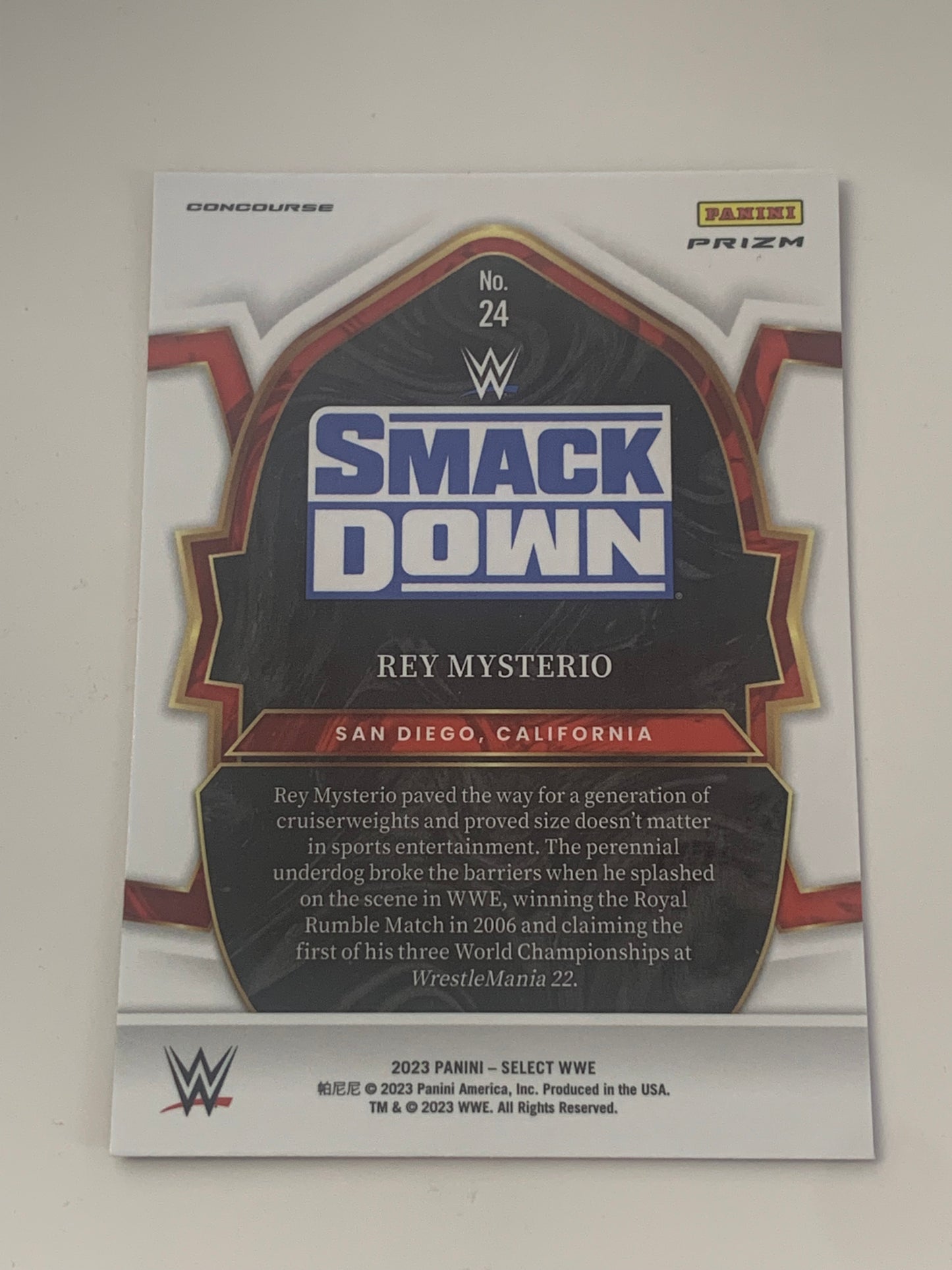 Rey Mysterio 2023 WWE Panini Select Prizm “Concourse”
