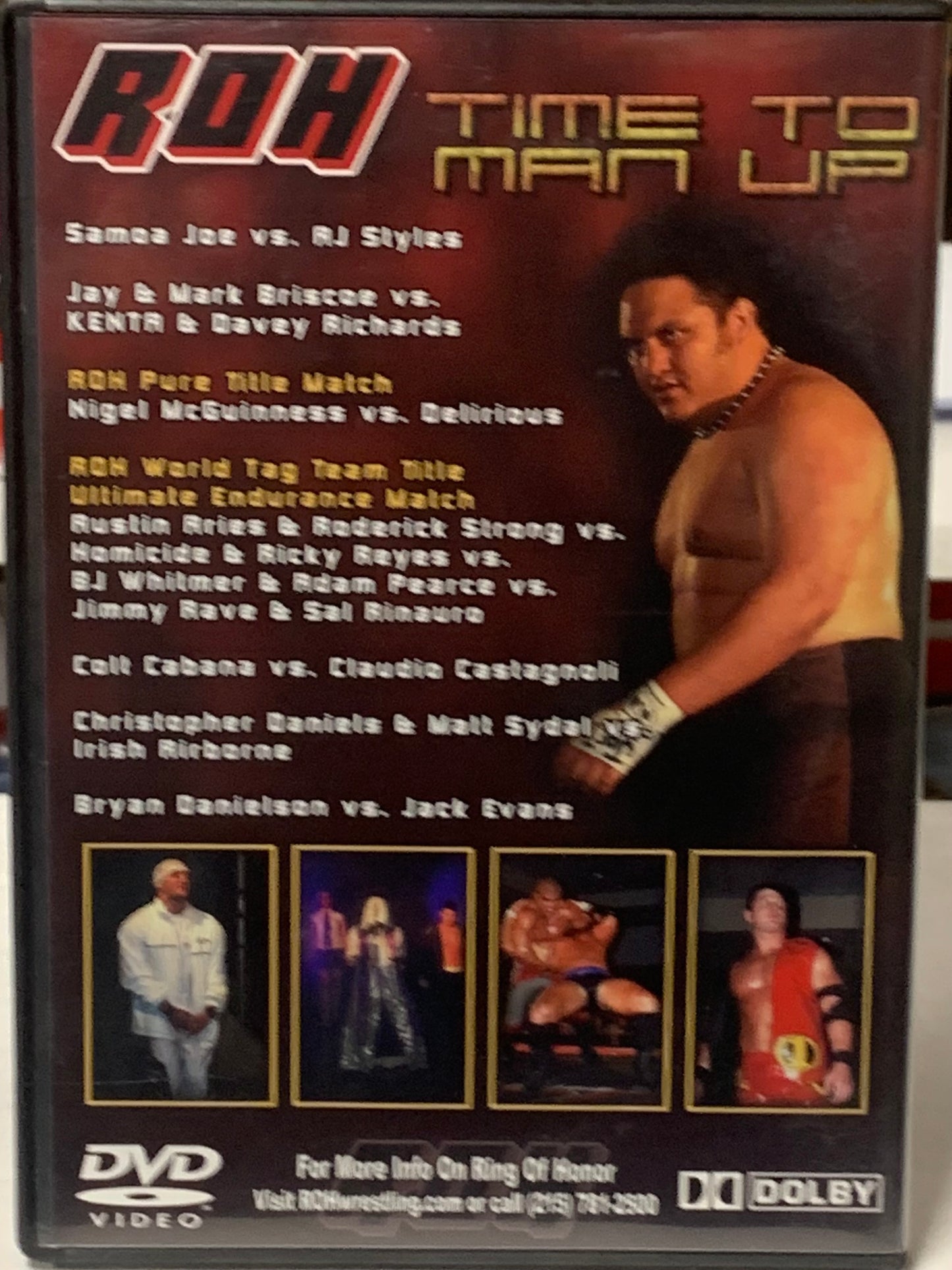 ROH Ring of Honor DVD “Time To Man Up” 8/4/06 (Briscoes, KENTA, Samoa Joe & more)!!!