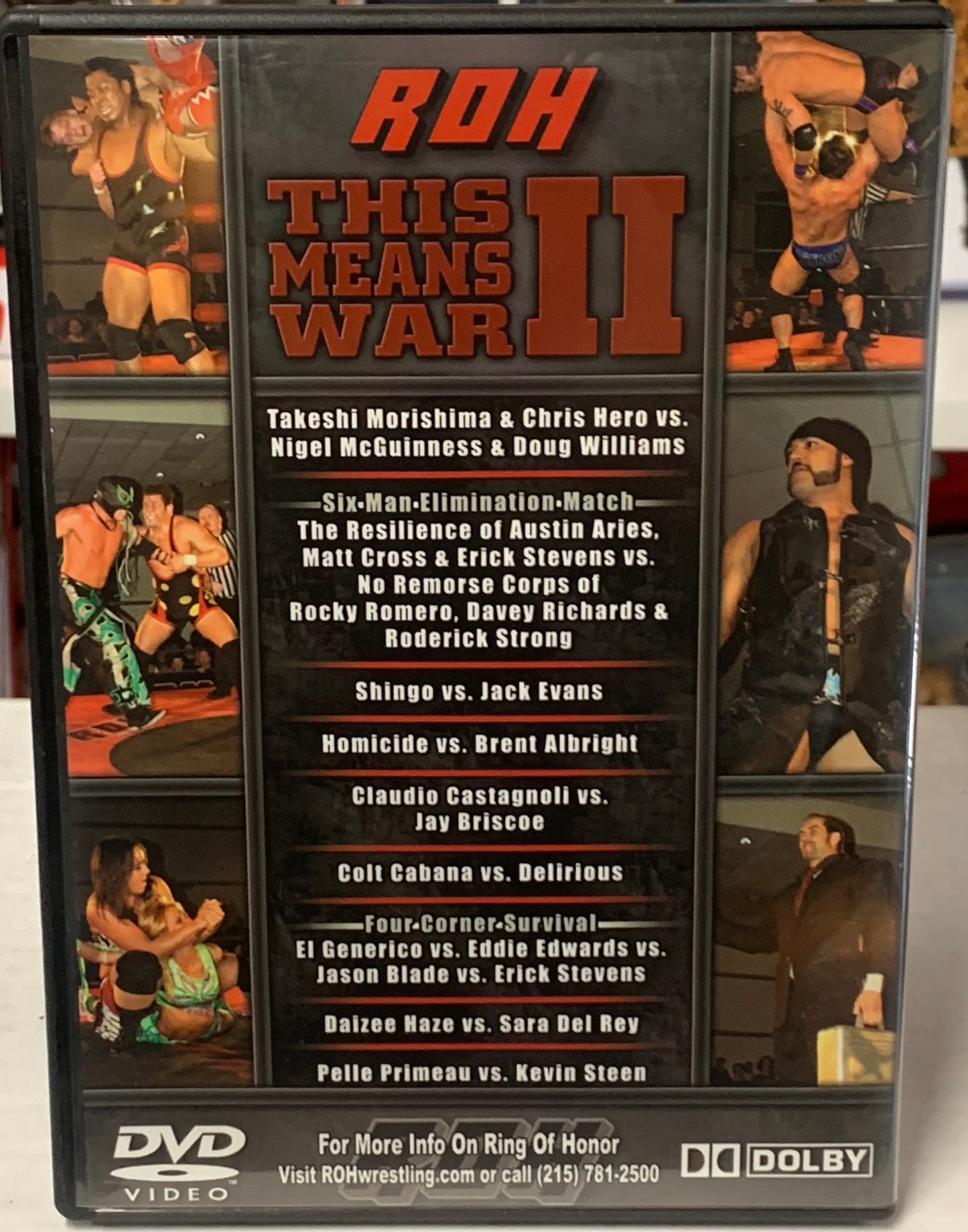 ROH Ring of Honor DVD “This Means War 2” 4/13/07 (Morishima, Homicide, Hero, Jay Briscoe & more)