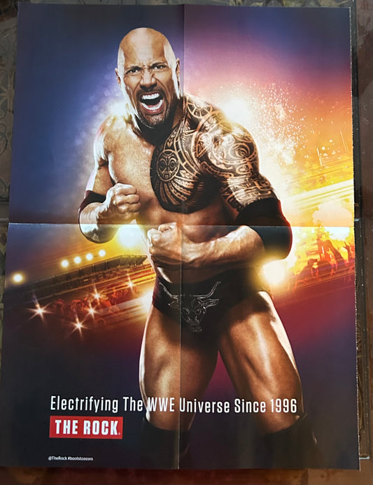 * John Cena & The Rock WWE Double Sided Full Color Poster
