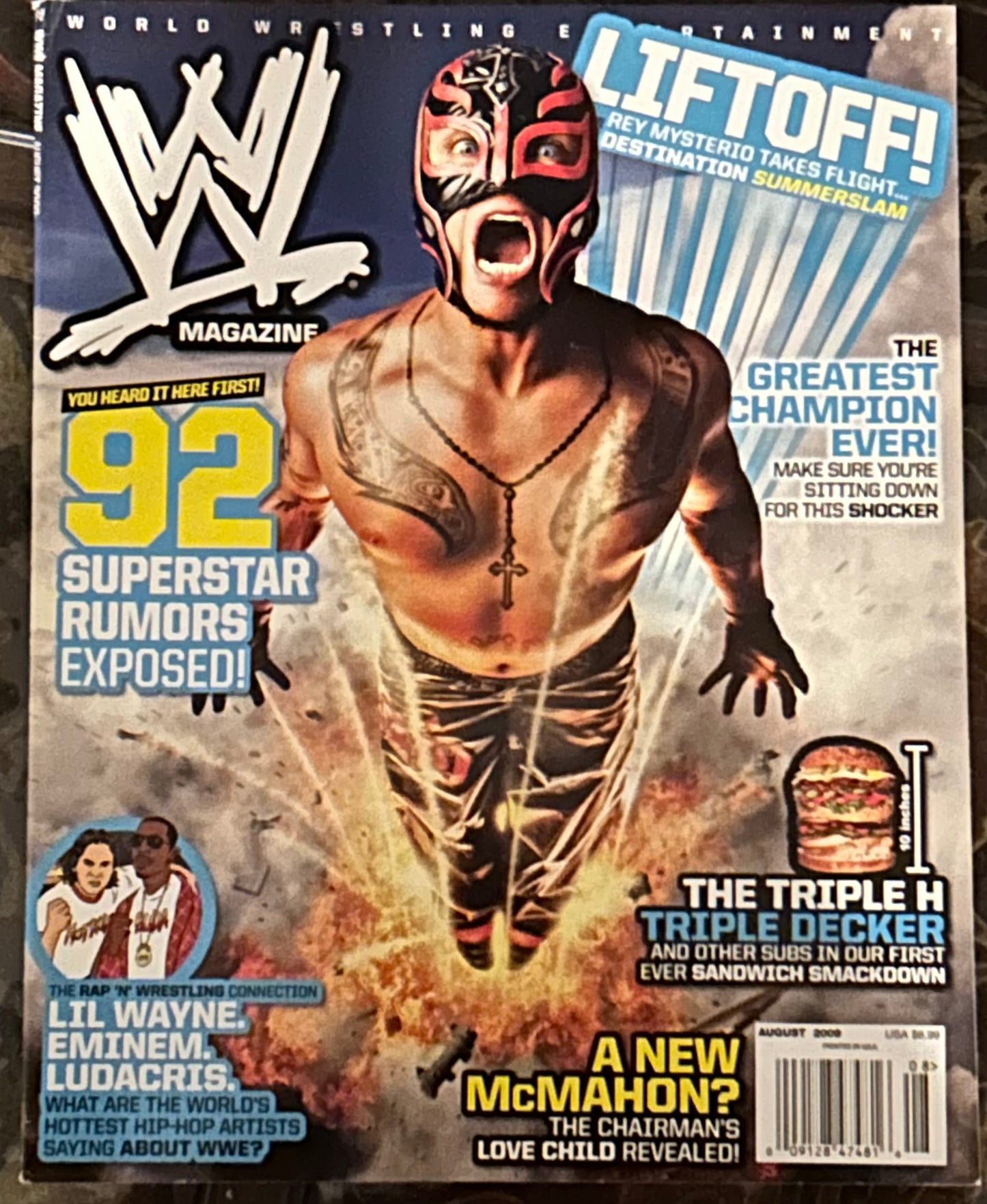 * WWE Magazine August 2009 (Rey Mysterio)