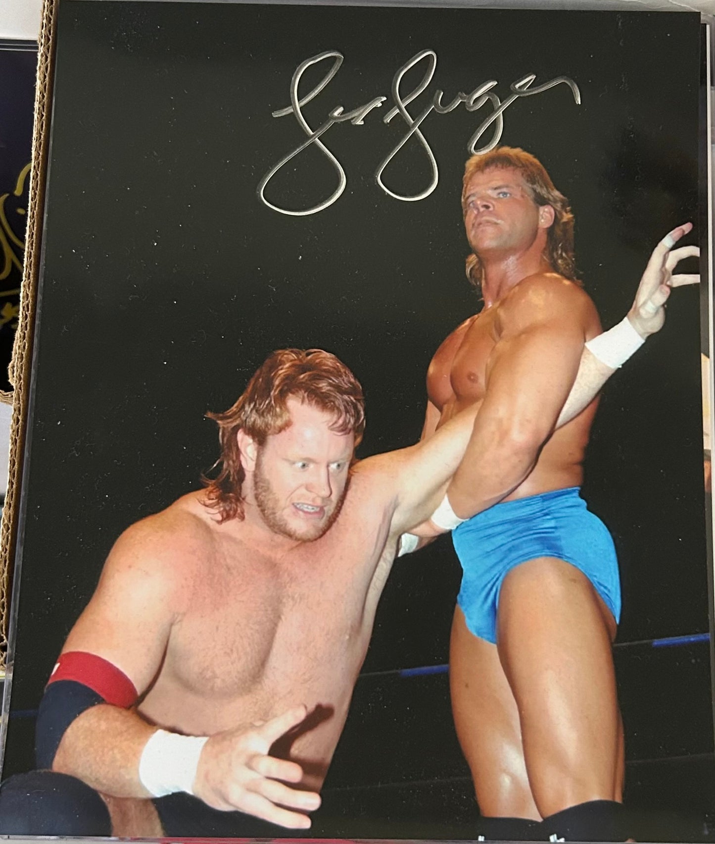 Lex Luger Signed 8x10 Color Photo (Comes w/COA)