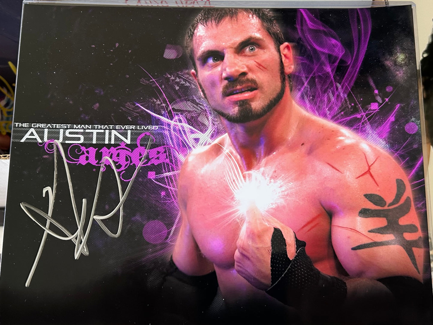 Austin Aries Signed 8x10 Color Photo
