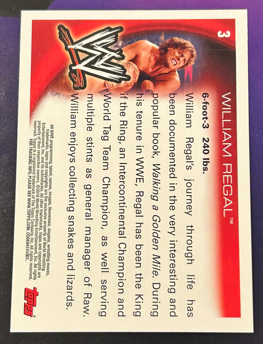 * William Regal 2010 WWE Topps Card