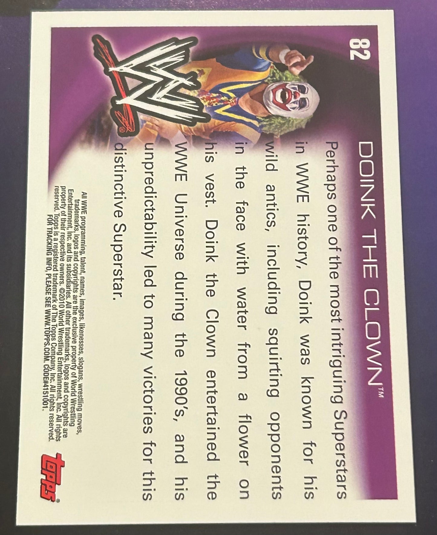 * Doink The Clown 2010 WWE Topps Card
