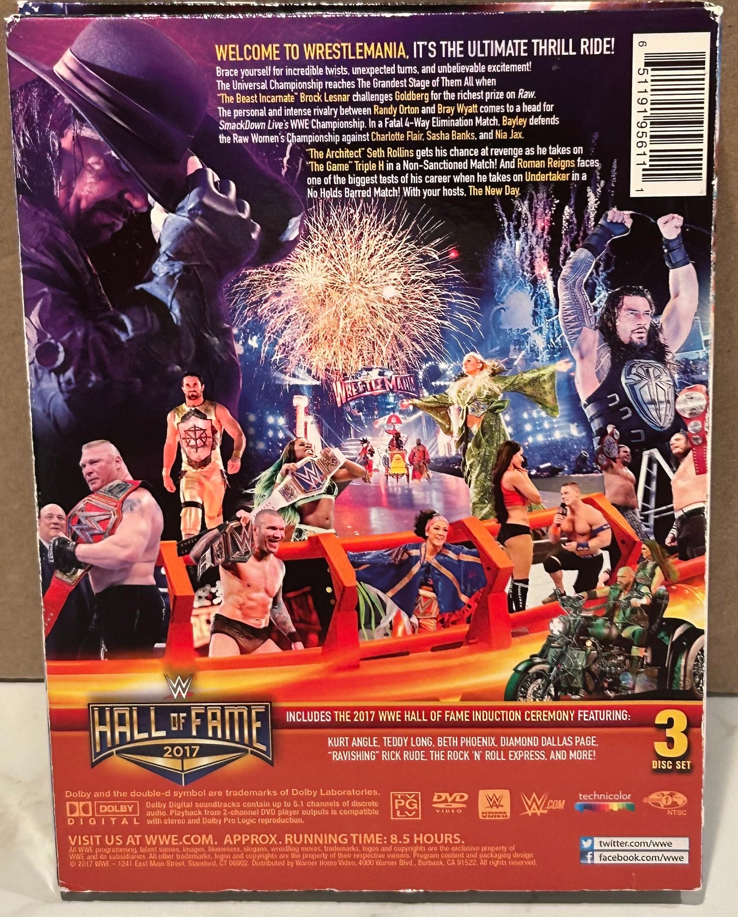 + WWE DVD “Wrestlemania 33” (3-Disc Set, Including The Hall of Fame