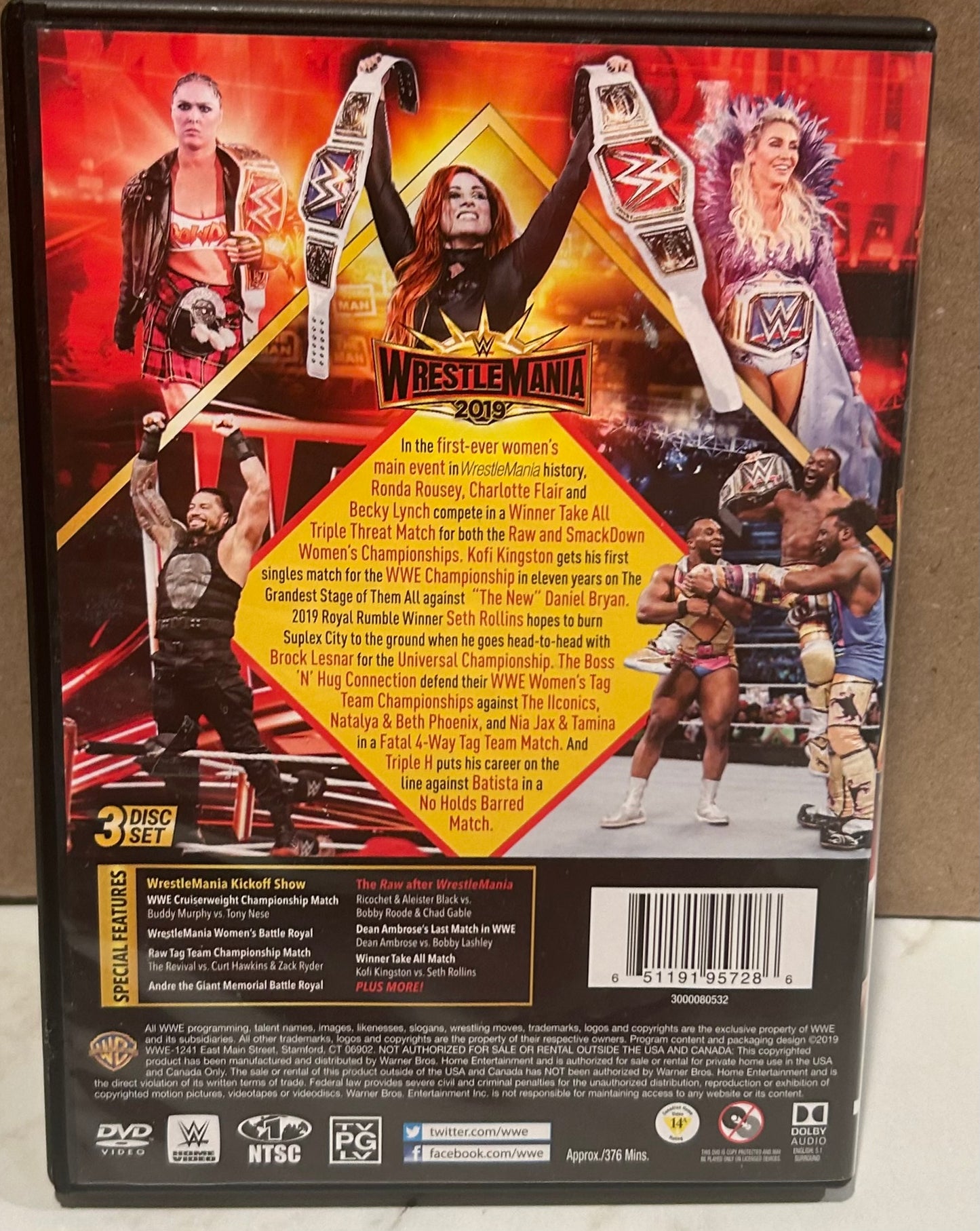 + WWE DVD “Wrestlemania 35” (3-Disc Set)