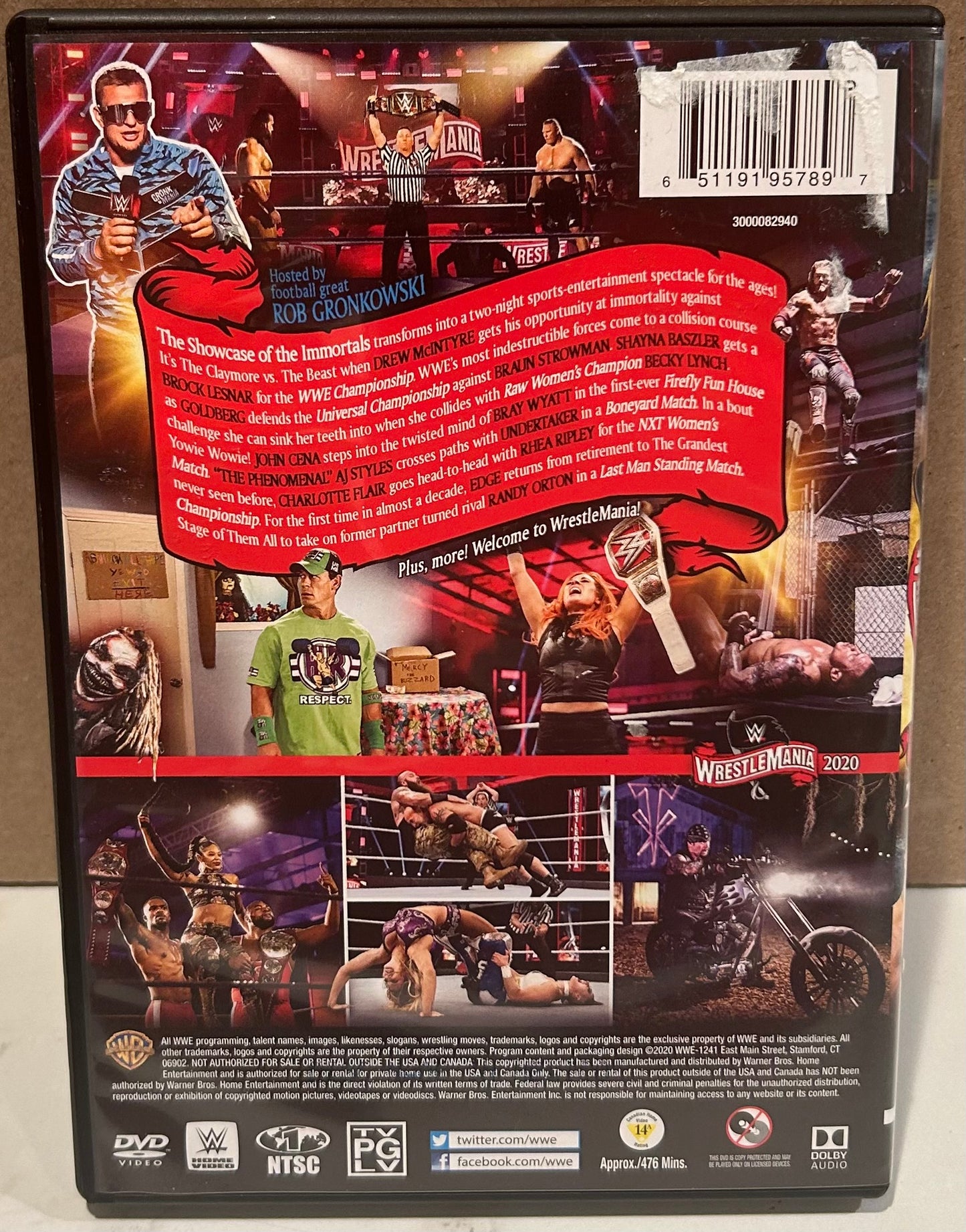 + WWE DVD “Wrestlemania 36” (3-Disc Set)
