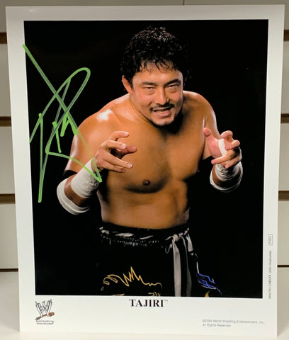 Tajiri Signed 8x10 Color Photo ECW WWE (Comes w/COA)