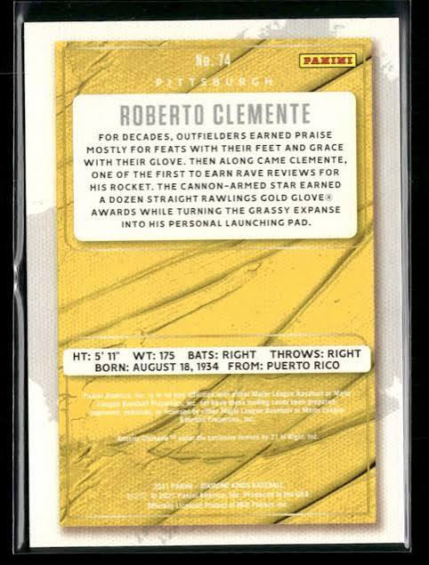 + Roberto Clemente 2021 Panini Diamond Kings Card
