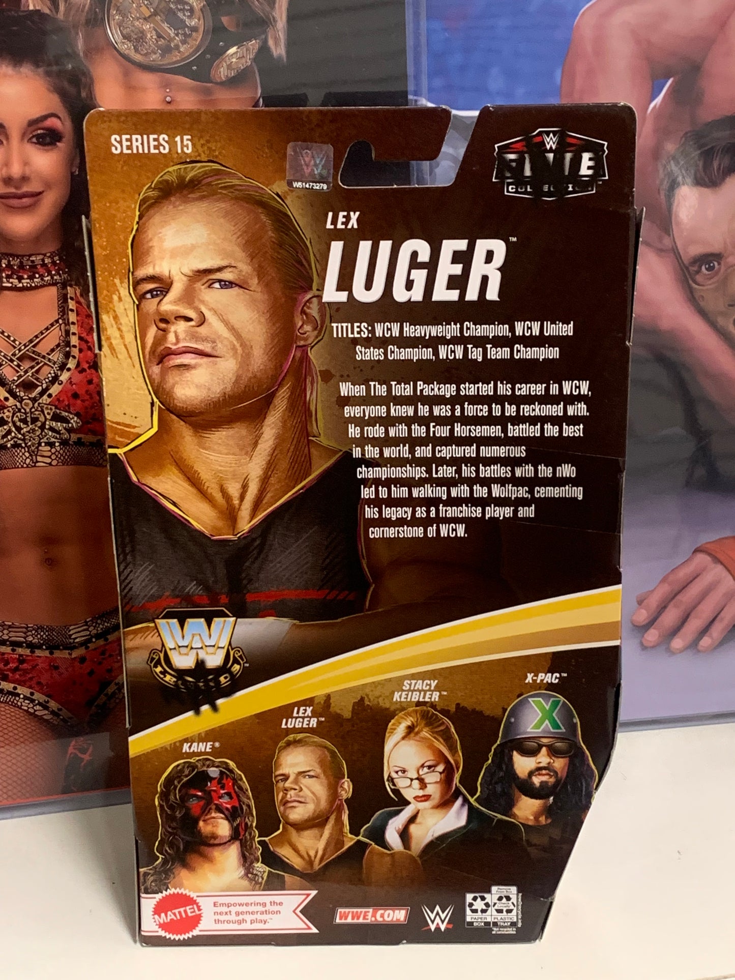 Lex Luger SIGNED & Inscribed WWE Legends Series 15 Figure ORANGE CHASE (Comes w/COA)