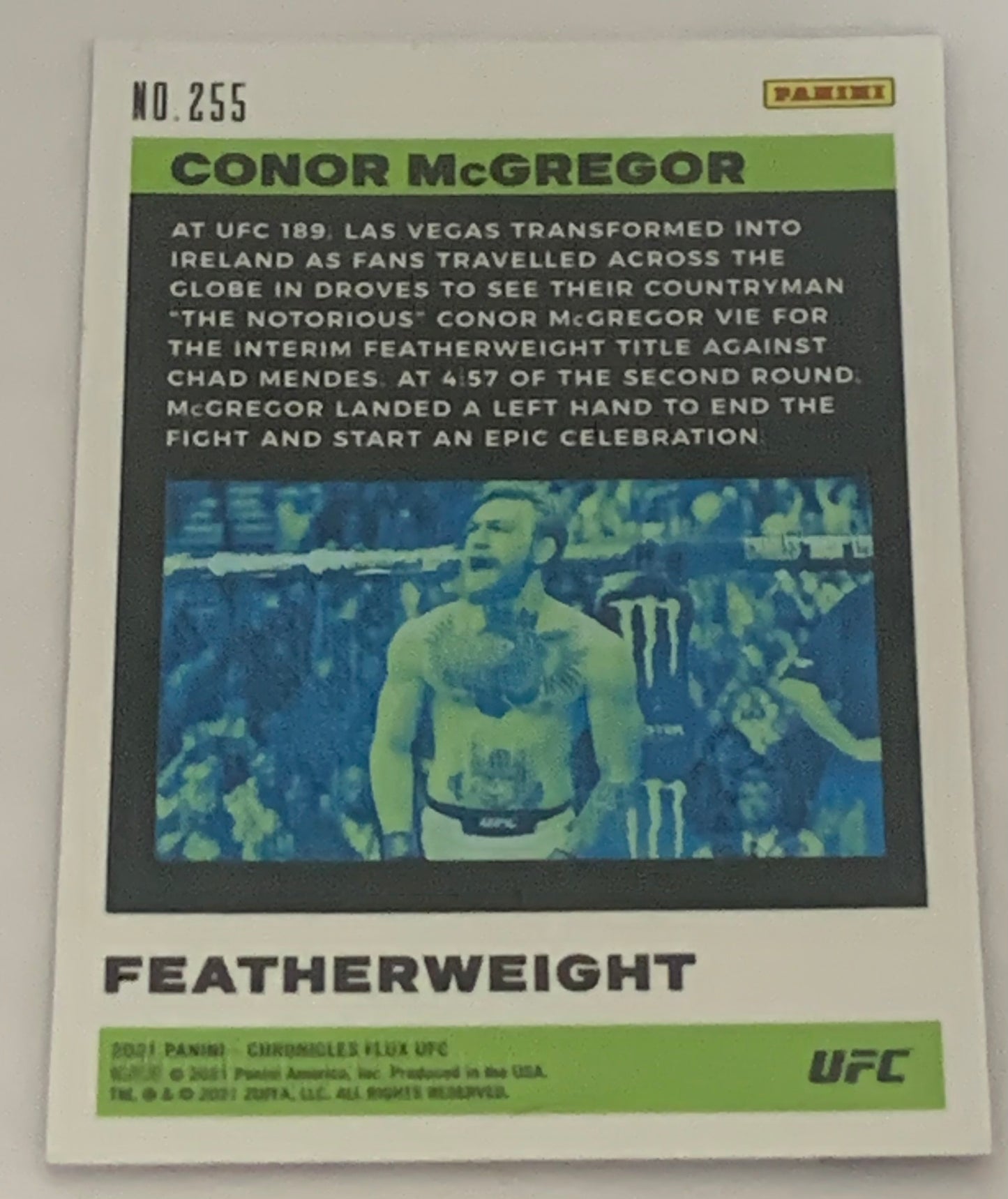 Conor McGregor 2021 UFC Panini Chronicles Flux Card