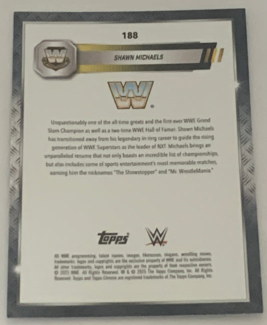 Shawn Michaels HBK 2025 WWE Topps Chrome Green & Black Refractor