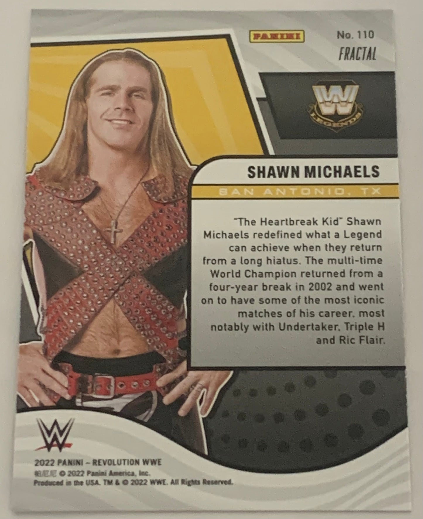 Shawn Michaels HBK 2022 WWE Panini Revolution FRACTAL Card