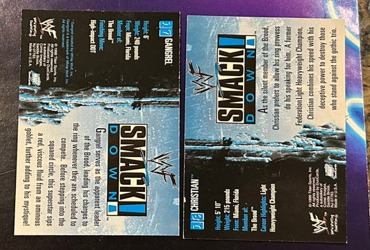 * Gangrel WWE 1999 Topps Smackdown Card Lot (2)