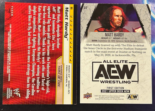 * Matt Hardy WWE & AEW Card Lot (2)