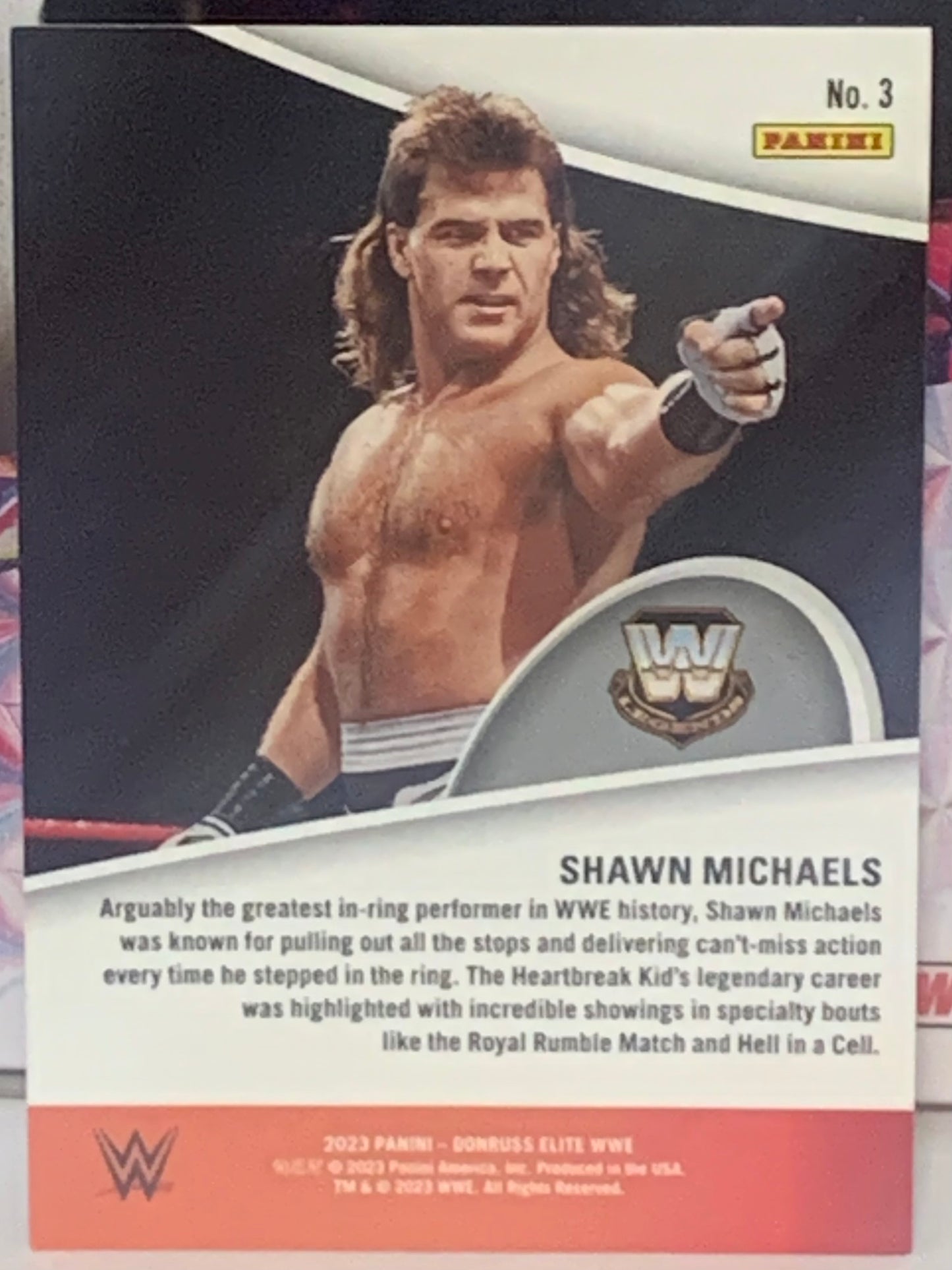Shawn Michaels 2023 WWE Panini Donruss Elite “Full Throttle” Green Insert