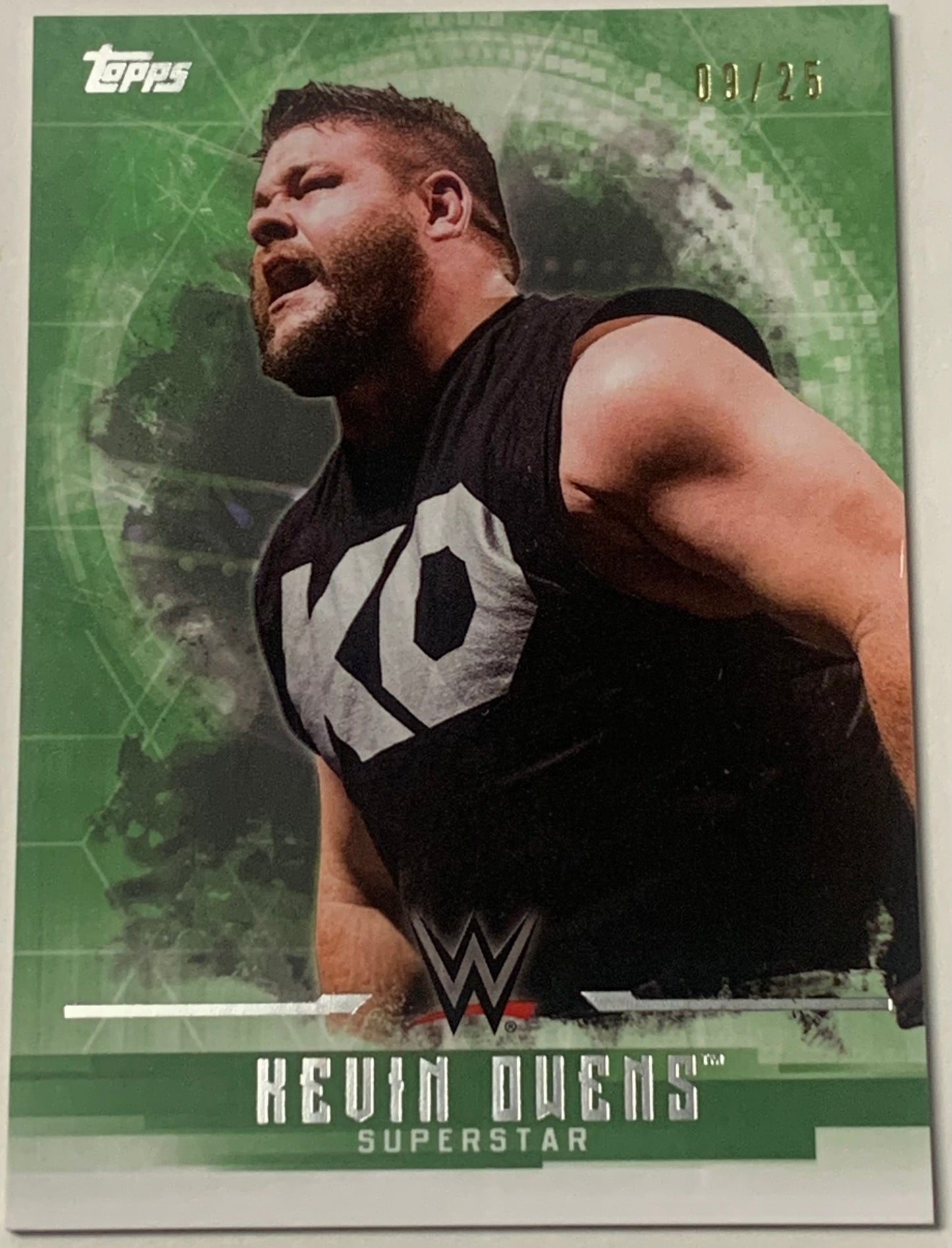 Kevin Owens 2017 WWE Topps Undisputed Green Parallel Card #9/25